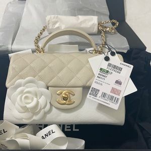 Chanel mini flap top handle